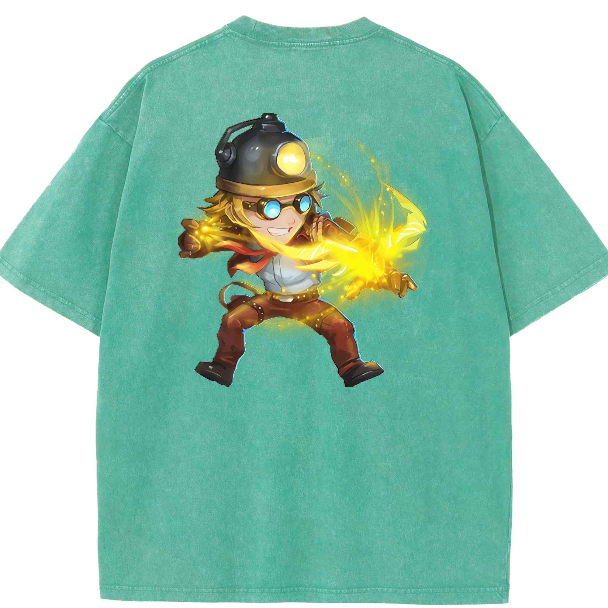 リーグ・オブ・レジェンド League of Legends LOL 綿100% ヴィンテージ風 半袖Tシャツ（背面プリント）
